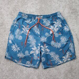 Quiksilver Waterman Boardshorts Mens 32 Blue Polyester Swim Trunks w/ 9" inseam